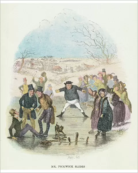Scene from The Pickwick Papers by Charles Dickens, 1836. Artist: Hablot Knight Browne