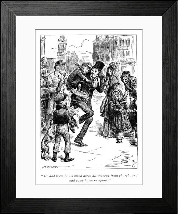 Framed Print : Scene from A Christmas Carol by Charles Dickens, 1843 Framed Print : Scene from A Christmas Carol by Charles Dickens, 1843