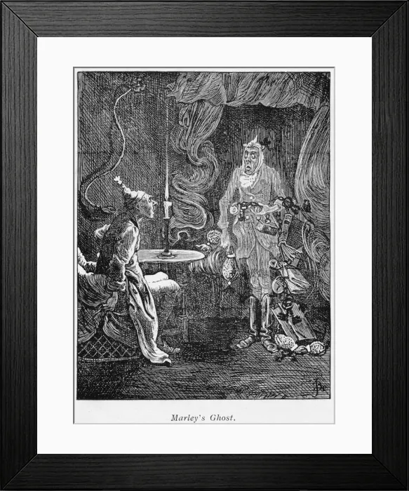 Framed Print : Scene from A Christmas Carol by Charles Dickens, 1843 Framed Print : Scene from A Christmas Carol by Charles Dickens, 1843