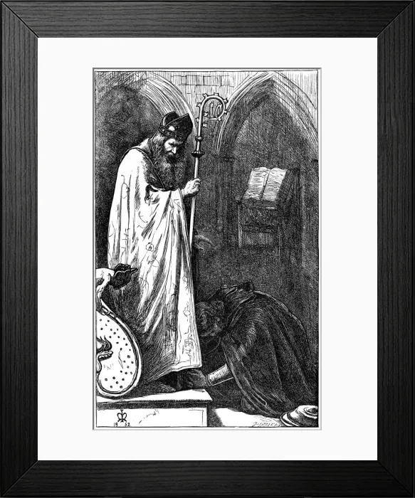 Framed Print : The Bishop and the Knight, 1862. Artist: John Everett Millais Framed Print : The Bishop and the Knight, 1862. Artist: John Everett Millais