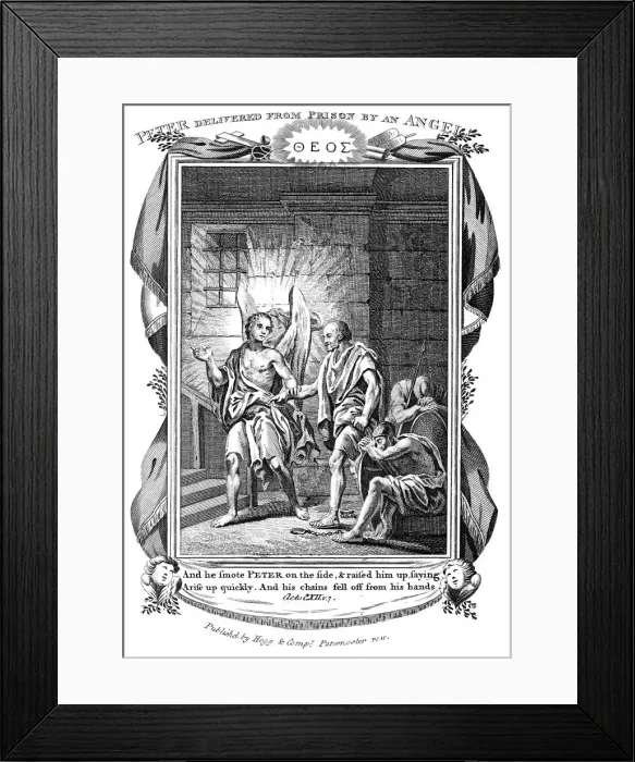 Framed Print : The Angel delivering St Peter from prison while the soldiers sleep, 1808 Framed Print : The Angel delivering St Peter from prison while the soldiers sleep, 1808