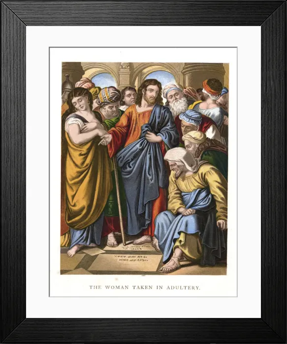 Framed Print : The Woman Taken in Adultery, c1860 Framed Print : The Woman Taken in Adultery, c1860