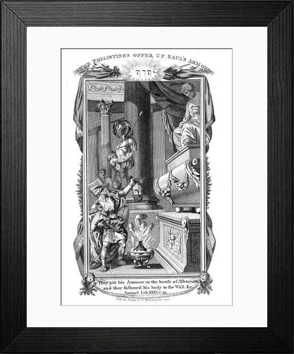 Framed Print : The Philistines offer up Sauls Armour, 1804 Framed Print : The Philistines offer up Sauls Armour, 1804