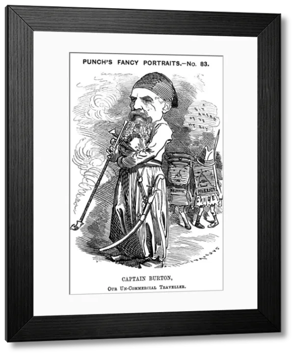 Framed Print : Richard Francis Burton, English explorer and orientalist, 1882. Artist: Edward Linley Sambourne Framed Print : Richard Francis Burton, English explorer and orientalist, 1882. Artist: Edward Linley Sambourne