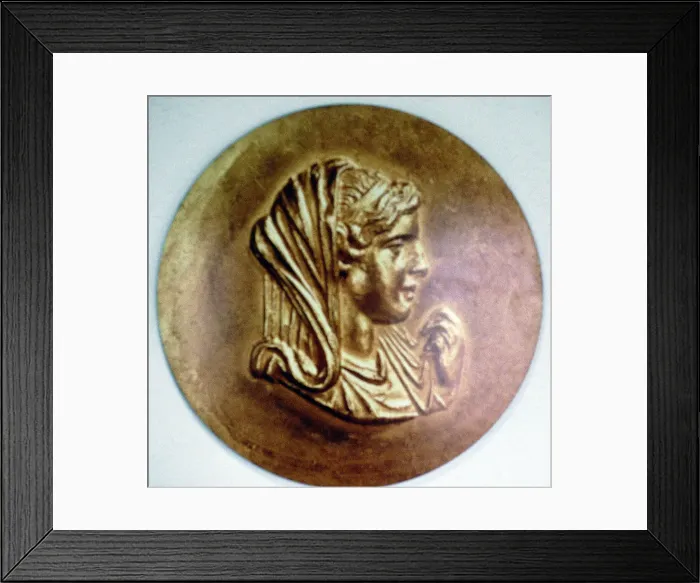Framed Print : Olympias, queen of Macedon, 3rd century AD