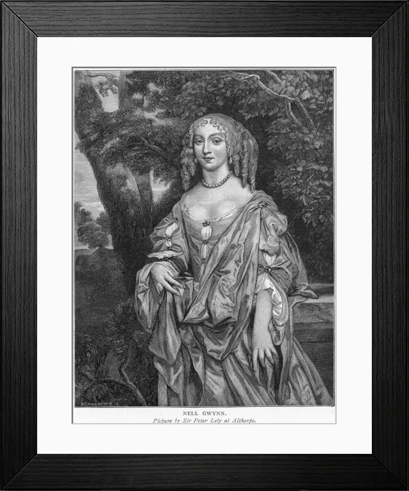 Framed Print : Nell Gwynne, English comic actress and mistress of Charles II Framed Print : Nell Gwynne, English comic actress and mistress of Charles II