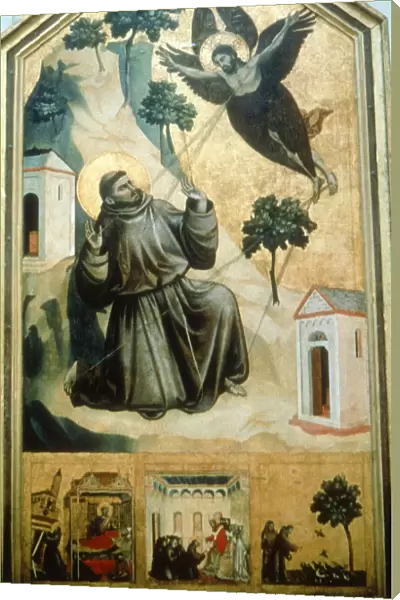 Stigmatisation of St Francis 1300. Artist: Giotto