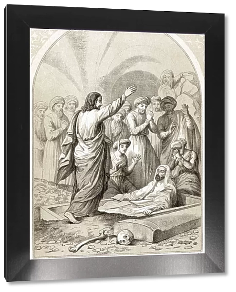 Jesus raising Lazarus from the tomb, c1880