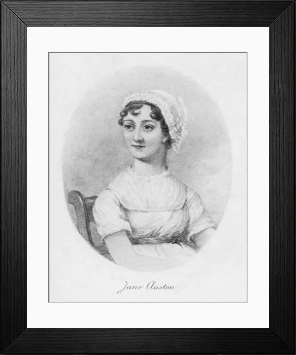 Framed Print : Jane Austen, English author, early 19th century Framed Print : Jane Austen, English author, early 19th century