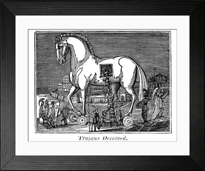 Framed Print : Trojans Deceived, 1830