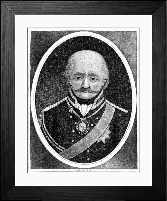 Framed Print : Gebhard Leberecht von Blucher, Prussian general, 1814. Artist: John Kay Framed Print : Gebhard Leberecht von Blucher, Prussian general, 1814. Artist: John Kay