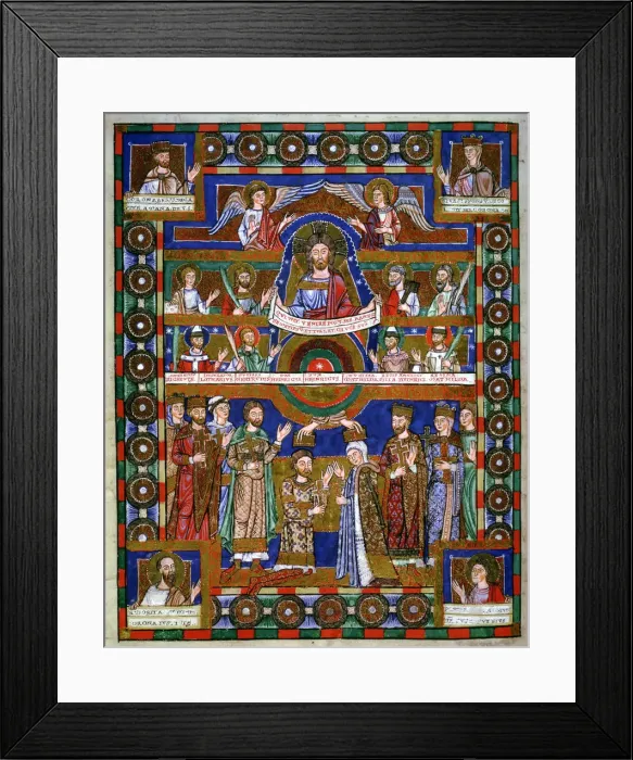 Framed Print : Coronation of Henry the Lion, Duke of Saxony, and his wife Matilda Framed Print : Coronation of Henry the Lion, Duke of Saxony, and his wife Matilda