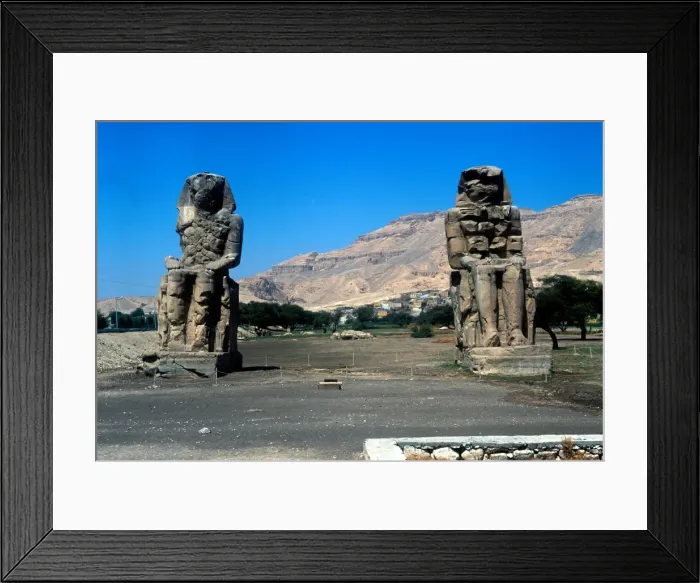 Framed Print : The Colossi of Memnon, near the Valley of the Kings, Egypt, 14th century BC Framed Print : The Colossi of Memnon, near the Valley of the Kings, Egypt, 14th century BC