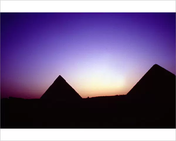 Pyramids of Giza, Egypt, at sunset, c26th century BC