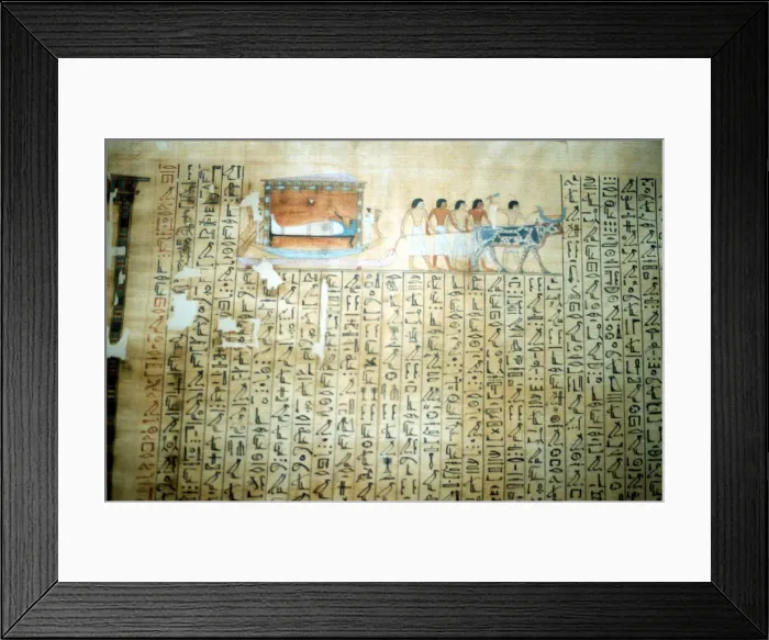 Framed Print : Papyrus from an Ancient Egyptian Book of the Dead Framed Print : Papyrus from an Ancient Egyptian Book of the Dead