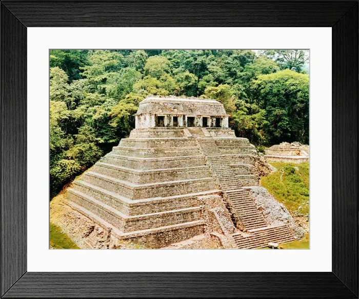 Framed Print : Pyramid and Temple-of-the-Inscriptions, Palenque, Mexico, 7th century Framed Print : Pyramid and Temple-of-the-Inscriptions, Palenque, Mexico, 7th century