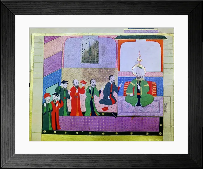 Framed Print : Ezekiel prophesying to the elders of Israel while captive in Babylon, c600 BC (16th century) Framed Print : Ezekiel prophesying to the elders of Israel while captive in Babylon, c600 BC (16th century)