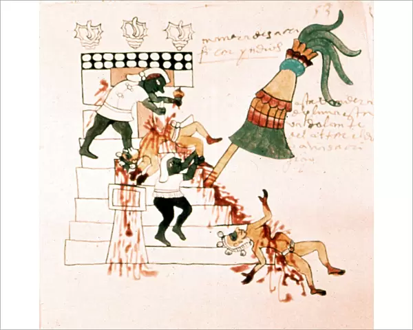 Aztec temple sacrifice