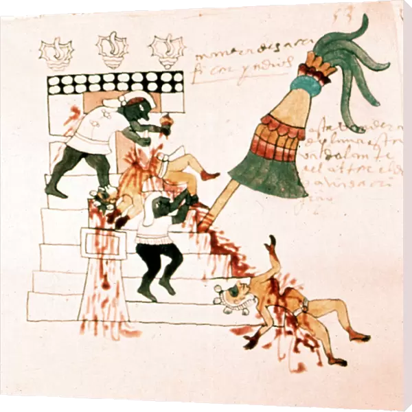 Aztec temple sacrifice