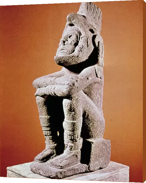 Aztec sculpture of a seated male figure, c1375-1521