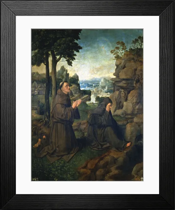 Framed Print : Francis of Assisi. Artist: Master of Hoogstraaten Framed Print : Francis of Assisi. Artist: Master of Hoogstraaten