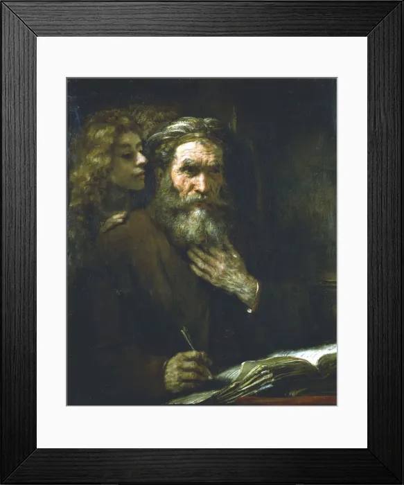Framed Print : St Matthew the Evangelist, 1661. Artist: Rembrandt Harmensz van Rijn Framed Print : St Matthew the Evangelist, 1661. Artist: Rembrandt Harmensz van Rijn