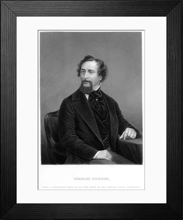 Framed Print : Charles Dickens, English novelist and journalist, 1849-1850 Framed Print : Charles Dickens, English novelist and journalist, 1849-1850