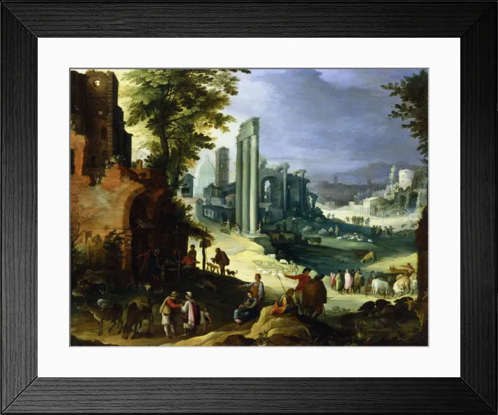 Framed Print : View of Rome, c1574-1626. Artist: Paul Bril Framed Print : View of Rome, c1574-1626. Artist: Paul Bril