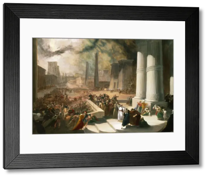Framed Print : One of the Seven Plagues of Egypt. The water of the Nile turned blood red, early 19th century. Artist: John Martin Framed Print : One of the Seven Plagues of Egypt. The water of the Nile turned blood red, early 19th century. Artist: John Martin
