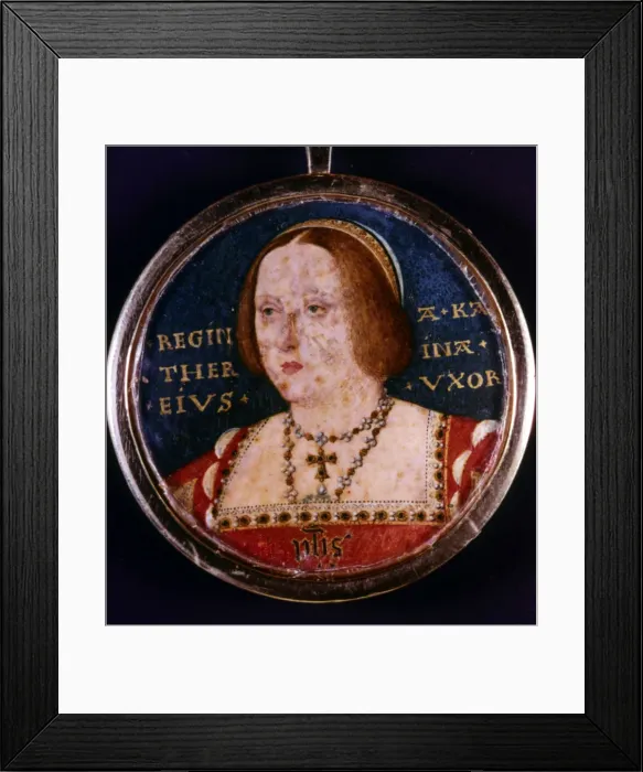 Framed Print : Catherine of Aragon, first wife of Henry VIII, c1510-1533. Artist: Lucas Horenbout Framed Print : Catherine of Aragon, first wife of Henry VIII, c1510-1533. Artist: Lucas Horenbout