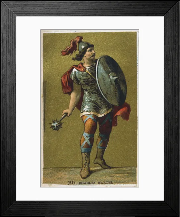 Framed Print : Charles Martel, 7th century King of the Franks, 19th century