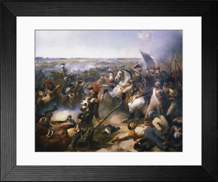 Framed Print : Battle of Fleurus, 16 June 1794 (19th century). Artist: Jean-Baptiste Mauzaisse Framed Print : Battle of Fleurus, 16 June 1794 (19th century). Artist: Jean-Baptiste Mauzaisse