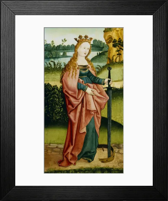 Framed Print : St Catherine of Alexandria, c1500 Framed Print : St Catherine of Alexandria, c1500