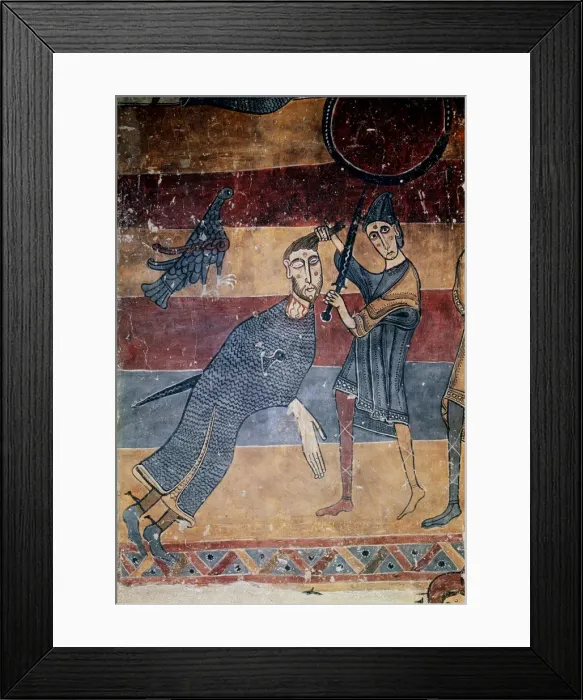 Framed Print : David and Goliath, c1130. Artist: Master of the Last Judgement Framed Print : David and Goliath, c1130. Artist: Master of the Last Judgement