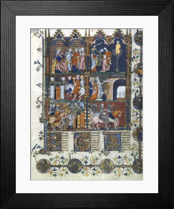 Framed Print : Scenes from the First Crusade, 1096-1099 (14th century) Framed Print : Scenes from the First Crusade, 1096-1099 (14th century)