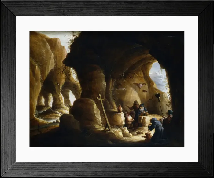 Framed Print : The Temptation of St Anthony, c1649-1670. Artist: Abraham Teniers Framed Print : The Temptation of St Anthony, c1649-1670. Artist: Abraham Teniers