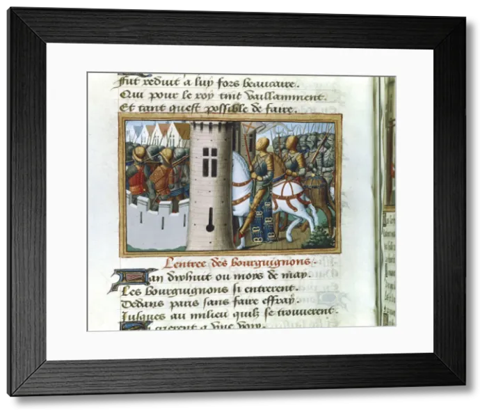 Framed Print : Entry of the Burgundians into Paris, 14 May 1418, (c1484) Framed Print : Entry of the Burgundians into Paris, 14 May 1418, (c1484)