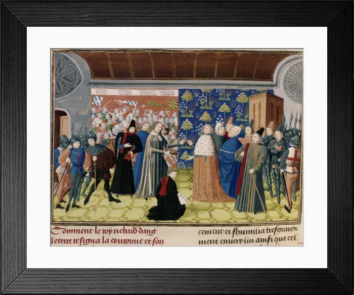 Framed Print : Richard II surrendering the crown, 1399 Framed Print : Richard II surrendering the crown, 1399