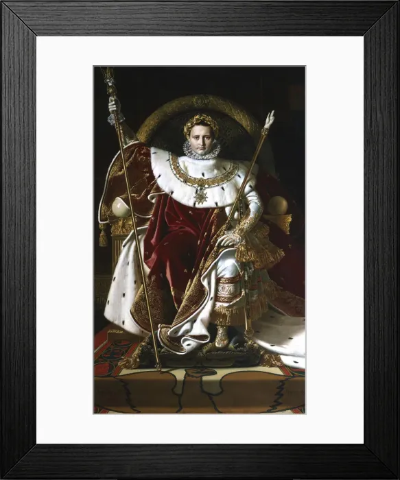 Framed Print : Napoleon I on the Imperial Throne, 1806. Artist: Jean-Auguste-Dominique Ingres Framed Print : Napoleon I on the Imperial Throne, 1806. Artist: Jean-Auguste-Dominique Ingres