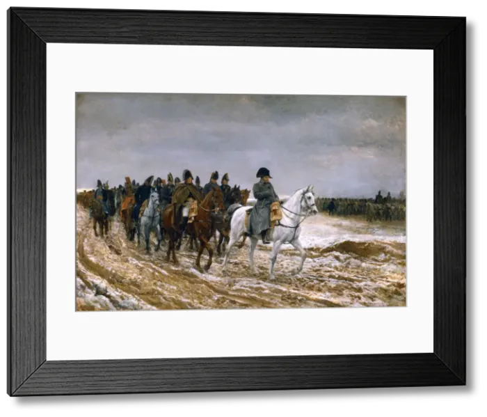 Framed Print : Le Campagne de France 1814, (1864). Artist: Jean Louis Ernest Meissonier Framed Print : Le Campagne de France 1814, (1864). Artist: Jean Louis Ernest Meissonier