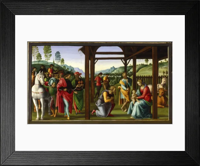 Framed Print : The Adoration of the Magi, late 15th-early 16th century. Artist: Perugino Framed Print : The Adoration of the Magi, late 15th-early 16th century. Artist: Perugino
