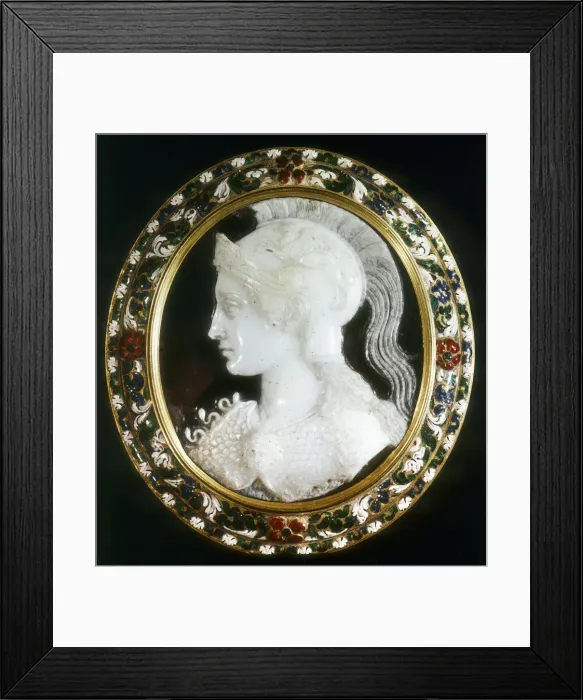 Framed Print : Cameo of Minerva, Roman goddess of wisdom Framed Print : Cameo of Minerva, Roman goddess of wisdom