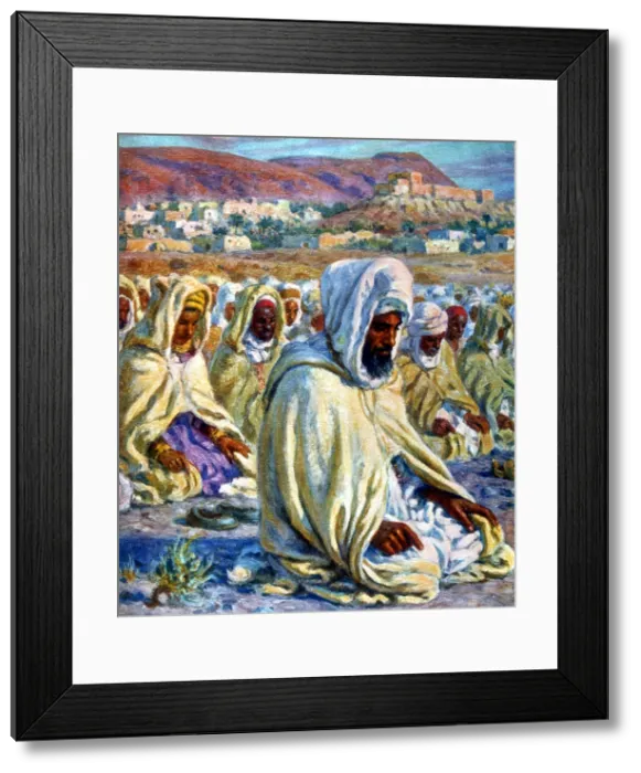 Framed Print : The Prayer, 1918. Artist: Etienne Dinet Framed Print : The Prayer, 1918. Artist: Etienne Dinet