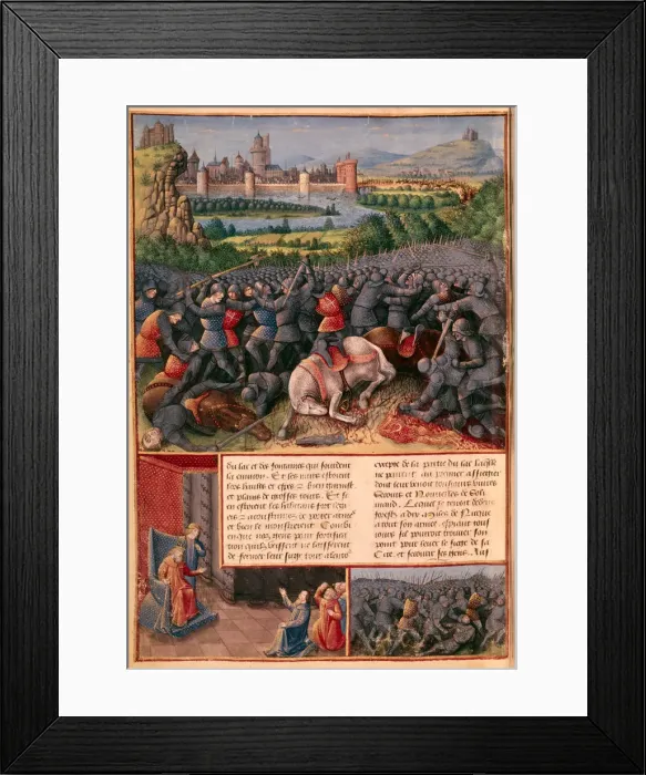 Framed Print : Scenes from the First Crusade, 1096-1099 (c1490). Artist: Sebastian Marmoret Framed Print : Scenes from the First Crusade, 1096-1099 (c1490). Artist: Sebastian Marmoret