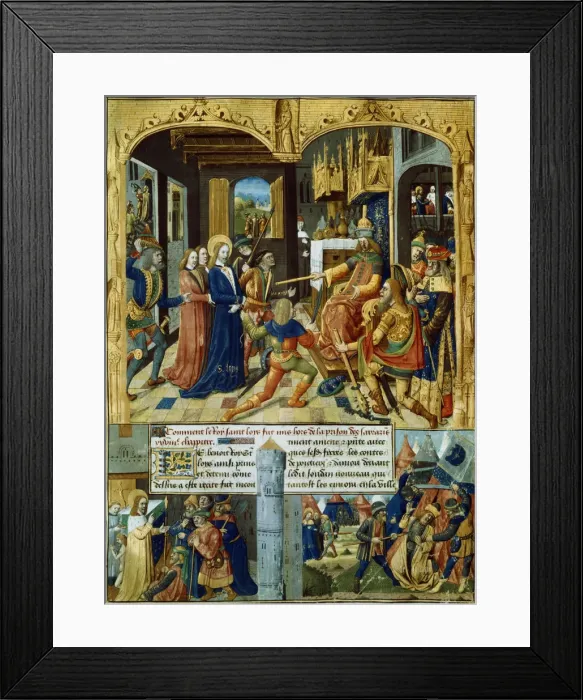 Framed Print : Scenes from the Seventh Crusade, 1248-1254 (15th century) Framed Print : Scenes from the Seventh Crusade, 1248-1254 (15th century)