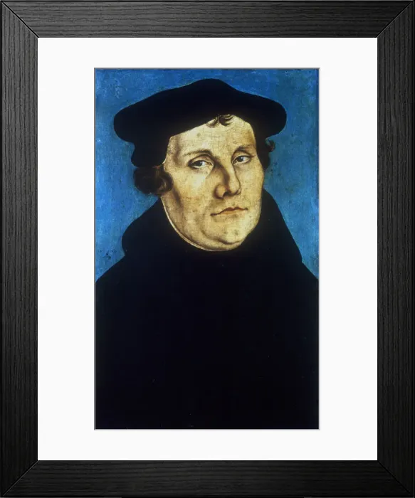 Framed Print : Martin Luther, German Protestant reformer, c1529. Artist: Lucas Cranach the Elder Framed Print : Martin Luther, German Protestant reformer, c1529. Artist: Lucas Cranach the Elder