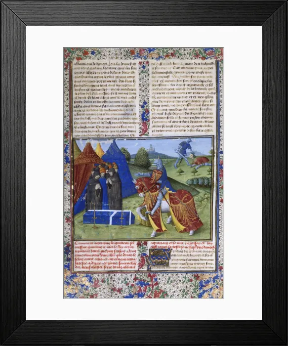 Framed Print : Page from Le Livre de Lancelot du Lac (The Book of Sir Lancelot of the Lake), 15th century Framed Print : Page from Le Livre de Lancelot du Lac (The Book of Sir Lancelot of the Lake), 15th century