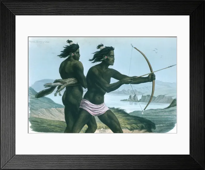 Framed Print : North American San Francisco Indians hunting with bows and arrows, c1840 Framed Print : North American San Francisco Indians hunting with bows and arrows, c1840