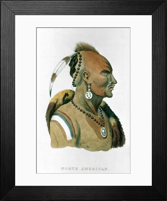 Framed Print : Sewessissing, Chief of the Iowa Indians (North American Plains Indians), 1837 Framed Print : Sewessissing, Chief of the Iowa Indians (North American Plains Indians), 1837