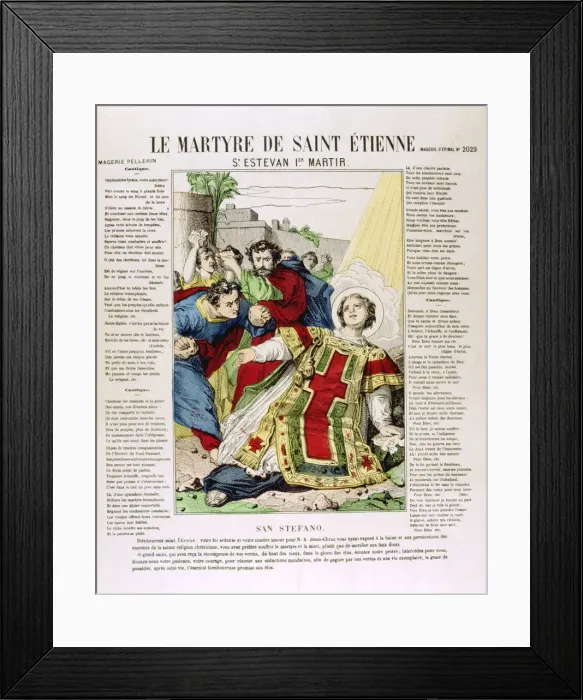 Framed Print : The martyrdom of St Stephen, c36 (19th century) Framed Print : The martyrdom of St Stephen, c36 (19th century)